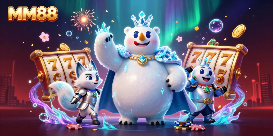 Engage with MM88's thrilling slot games featuring captivating characters and vibrant casino elements.