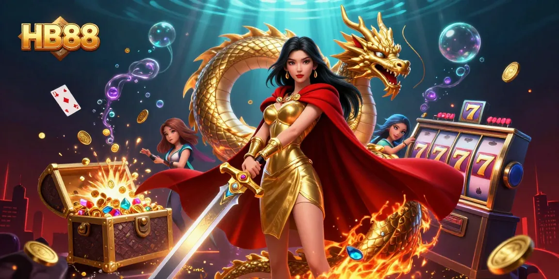 Engage with HB88's vibrant gaming world featuring stunning visuals of winning with slot games and more.