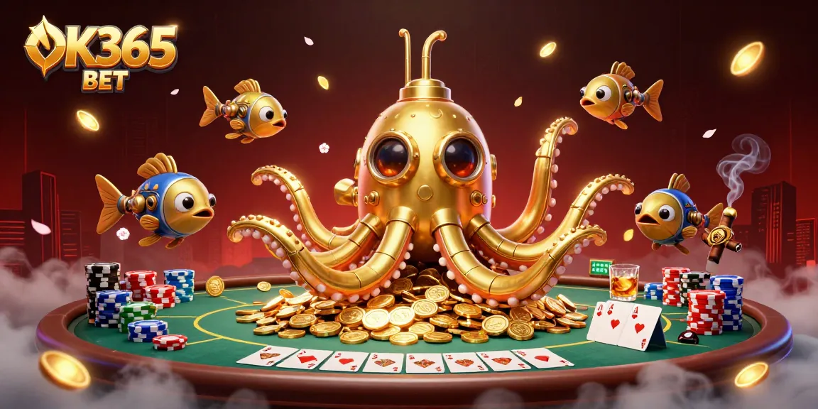 Engage in high-stakes gaming with OK365 BET in this dynamic casino scene.