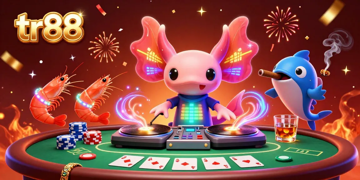 Engage in thrilling tr88 casino entertainment with vibrant characters and exciting gambling elements.