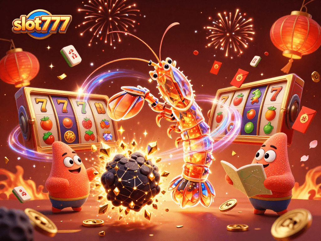 Experience exhilarating wins with slot777 in this vibrant casino illustration.