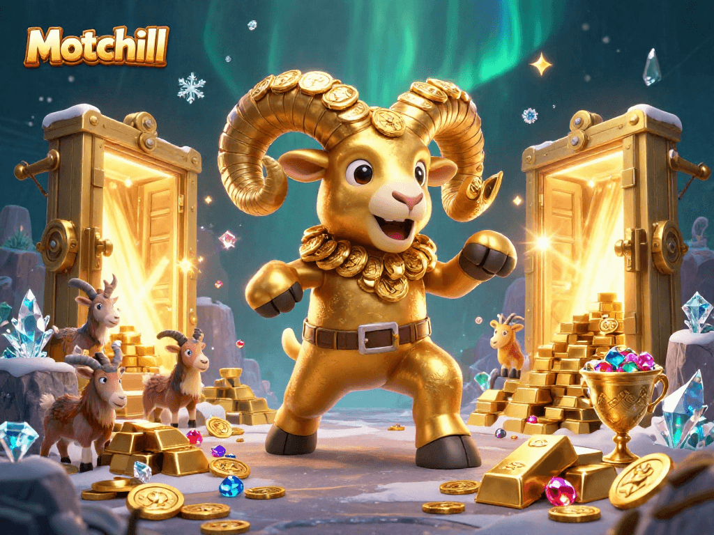 Experience thrilling gaming action at Motchill with golden treasures and vibrant characters.