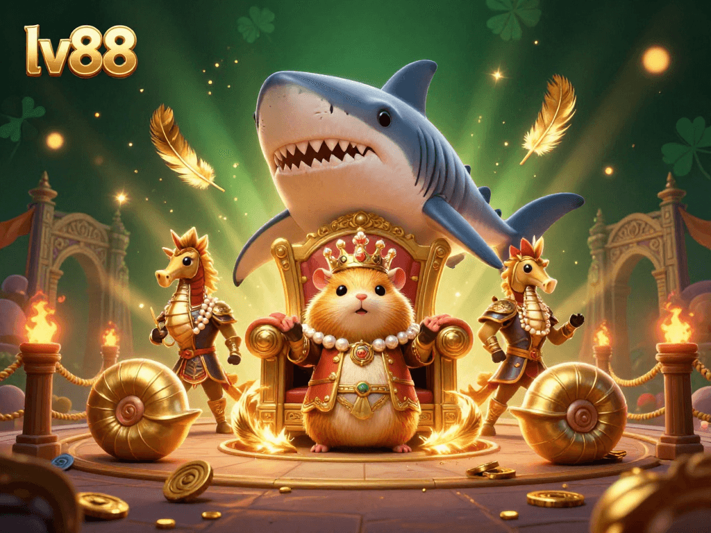 Engage with the thrilling world of lv88 as a golden hamster king rules the casino realm.