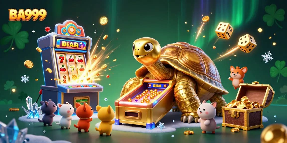 Experience the thrill of BA999's gaming world with an exciting scene of unique characters and dynamic casino elements.