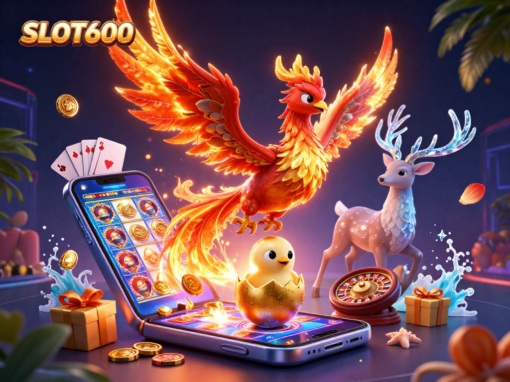 SLOT6000 players enjoy vibrant slot games with a phoenix theme, capturing the thrill of gaming.