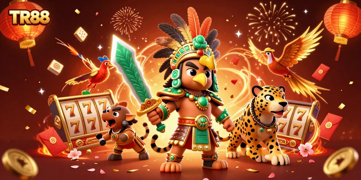 Spin and win with TR88 in this vibrant 3D illustration of a thrilling casino scene.