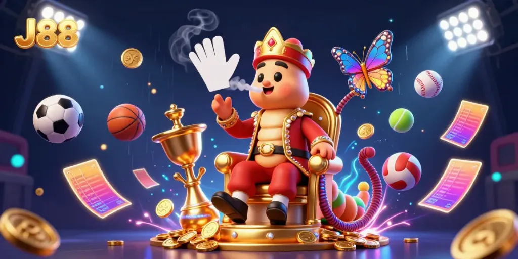 Experience the excitement at J88 casino with dynamic gaming elements and vibrant visuals.