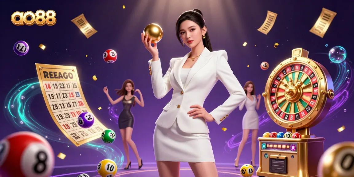 Engage with ao88 in this dynamic 3D illustration showcasing the thrill of winning at the casino.