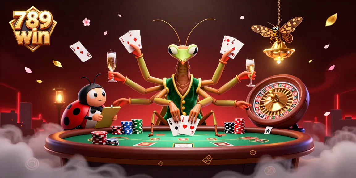 Experience thrilling gameplay with 789 win at a vibrant 3D casino scene featuring card sharks.