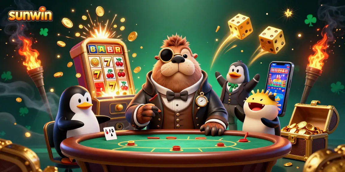 Experience sunwin excitement at an underwater poker table with dazzling casino elements.