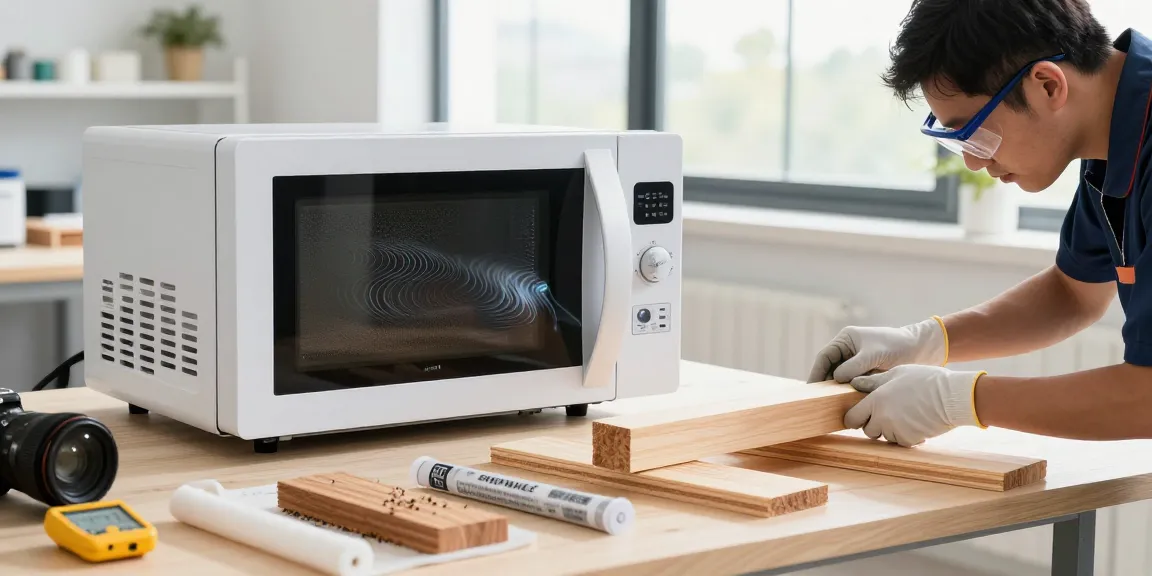 Efficient wood treatment with Shashel microwave technology for pest elimination.