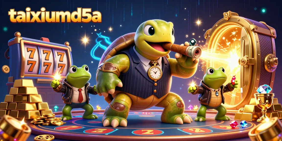 Experience excitement in taixiumd5a with a vibrant casino scene featuring unique characters and abundant treasures.