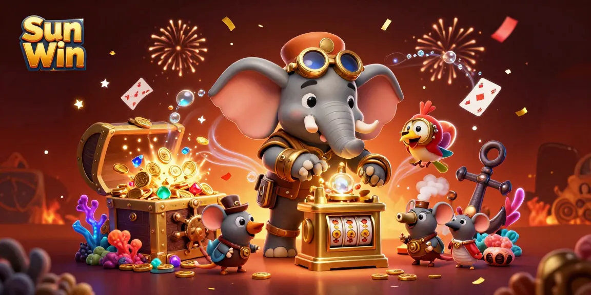 Spin the Sun Win slot machine amidst festive celebration and gold treasures, captivating gaming scene.