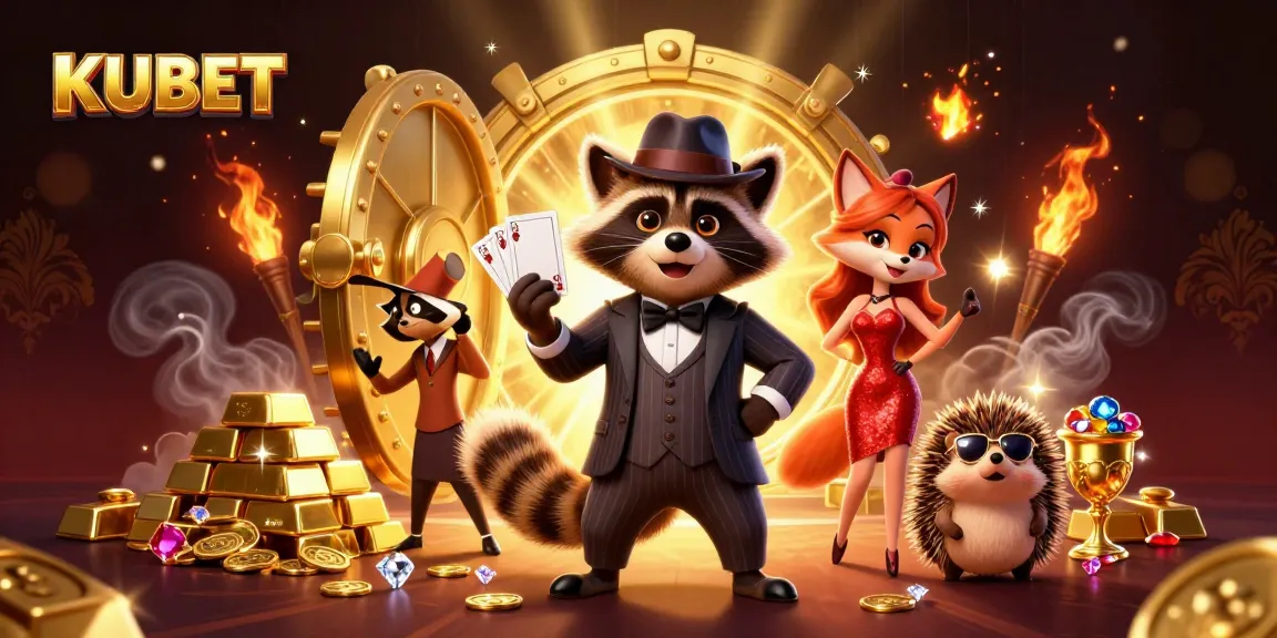 KUBET offers an exciting gaming experience, showcasing vibrant casino action with characters in a rich 3D illustration.